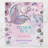 Magische Zeemeermin Mercat Onder het Zee Party Fav Wijn Etiket (Enkel label)