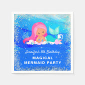 Magische zeemeermin oceaan Verjaardag Papier serve Servet (Voorkant)