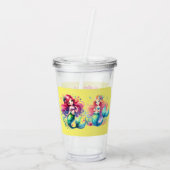Magische zeemeermin onder het Zee Kids Verjaardags Acryl Drinkbeker (Achterkant)