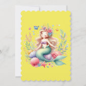 Magische zeemeermin onder het Zee Kids Verjaardags Kaart (Achterkant)