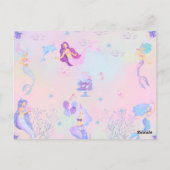 Magische zeemeermin onder het Zee Meisjes Dank je Briefkaart (Achterkant)