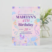 Magische zeemeermin onder het Zee 'Meisjes' op zat Kaart (Staand voorkant)