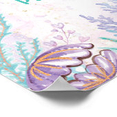 Magische Zeemeermin Onder het Zee Party Favors Sig Poster (Hoek)