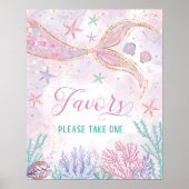 Magische Zeemeermin Onder het Zee Party Favors Sig Poster (Voorkant)