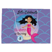 Magische zeemeermin onder het Zee Verjaardag Groot Cadeauzakje (Achterkant)