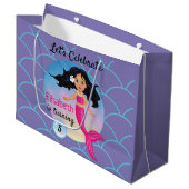 Magische zeemeermin onder het Zee Verjaardag Groot Cadeauzakje (Voorkant Gekanteld)