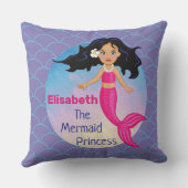 Magische zeemeermin onder het Zee Verjaardag Kussen (Achterkant)