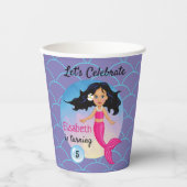 Magische zeemeermin onder het Zee Verjaardag Papieren Bekers (Voorkant)