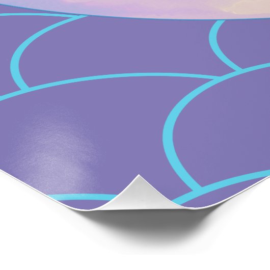 Magische zeemeermin onder het Zee Verjaardag Perfect Poster (Hoek)