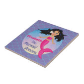 Magische zeemeermin onder het Zee Verjaardag Tegeltje (Zijkant)