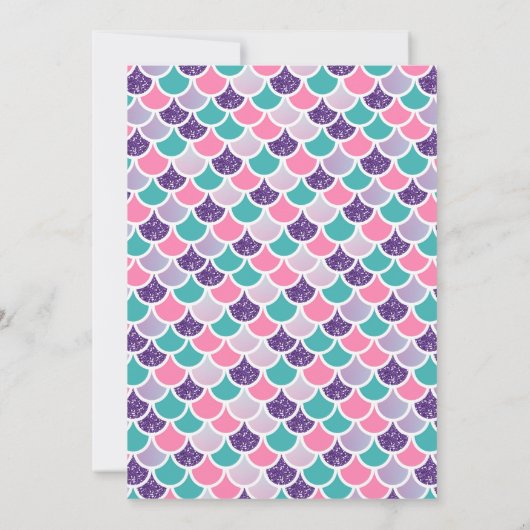 Magische Zeemeermin Onder het Zee Verjaardagsfeest Kaart (Achterkant)