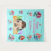 Magische Zeemeermin Onder Zee Foto Achtergrond Wandkleed (Voorkant (horizontaal))