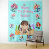 Magische Zeemeermin Onder Zee Foto Achtergrond Wandkleed (In situ)