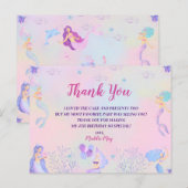 Magische Zeemeermin Onder Zee Meisjes Bedankt Briefkaart (Voorkant / Achterkant)