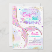 Magische zeemeermin onder Zee van de Birthday Part Kaart (Voorkant)