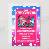 Magische zeemeermin onder Zee van de Birthday Part Kaart (Voorkant)