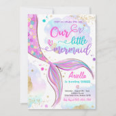 Magische zeemeermin onder Zee van de Birthday Part Kaart (Voorkant)