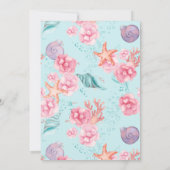 Magische Zeemeermin Party Verjaardag uitnodiging (Achterkant)