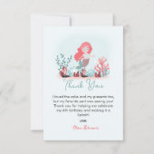 Magische zeemeermin prinses verjaardagsfeestje bedankkaart (Voorkant)