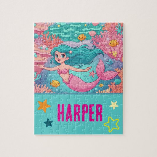 Magische zeemeermin puzzel (Verticaal)