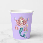 Magische zeemeermin regenboog Verjaardag meisje fe Papieren Bekers (Achterkant)