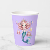 Magische zeemeermin regenboog Verjaardag meisje fe Papieren Bekers (Voorkant)