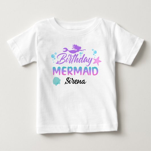 Magische Zeemeermin Roze Paarse Verjaardag (Voorkant)