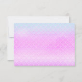 Magische zeemeermin roze Paarse verjaardag Bedankkaart (Achterkant)