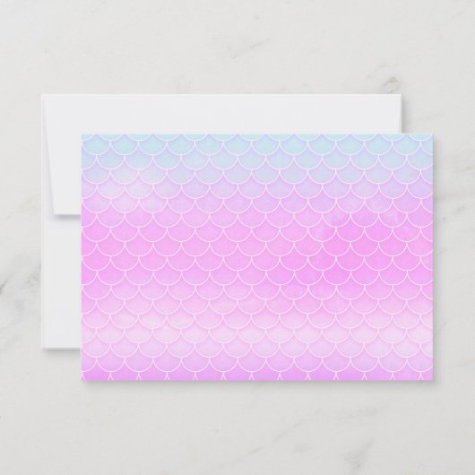 Magische zeemeermin roze Paarse verjaardag Bedankkaart (Achterkant)