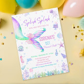 Magische zeemeermin roze Paarse verjaardag Kaart