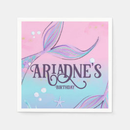 Magische zeemeermin staart partij servetten