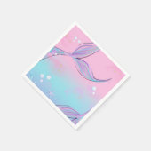 Magische zeemeermin staart partij servetten (Hoek)