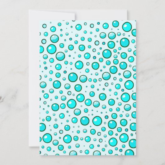 Magische zeemeermin staart turquoise en gouden ver kaart (Achterkant)