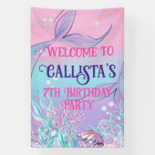 Magische zeemeermin staartbanner - onder het Zee Spandoek (Verticaal)