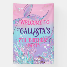 Magische zeemeermin staartbanner - onder het Zee Spandoek