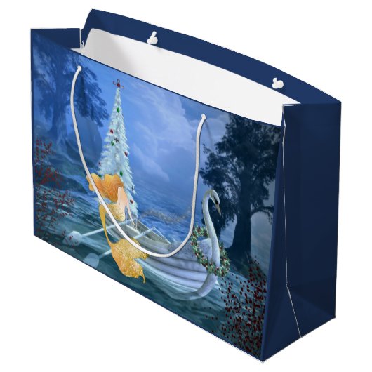 Magische Zeemeermin, Swan Boat en kerstboom Groot Cadeauzakje (Achterkant Gekanteld)