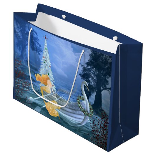 Magische Zeemeermin, Swan Boat en kerstboom Groot Cadeauzakje (Voorkant Gekanteld)