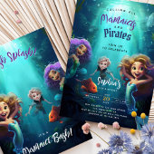 Magische Zeemeermin & Swashbuckling Pirate Verjaar Kaart