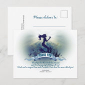 Magische Zeemeermin Verjaardag Dank u Briefkaart (Voorkant / Achterkant)