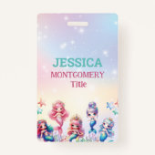 Magische Zeemeermin Verjaardag onder het Zee Foto Badge (Achterkant)