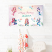 Magische Zeemeermin Verjaardag onder het Zee Foto Spandoek (Insitu)