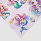 Magische Zeemeermin Verjaardag onder het Zee Foto Tissuepapier (Detail)