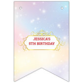 Magische Zeemeermin Verjaardag onder het Zee Foto Vlaggetjes (Eerste vlag)