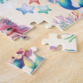 Magische Zeemeermin Verjaardag onder het Zee Legpuzzel (Zijkant)