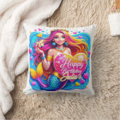 Magische Zeemeermin Verjaardag Verrukking, Verjaar Kussen (Deken)