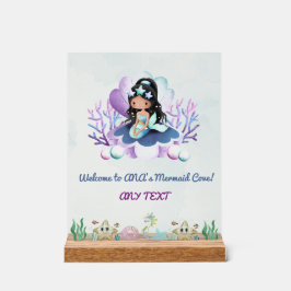 Magische Zeemeermin Verjaardag Welkom Teken Acryl Acryl Bord