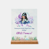 Magische zeemeermin verjaardagsbord - gepersonalis acryl bord (Voorkant)