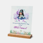 Magische zeemeermin verjaardagsbord - gepersonalis acryl bord (Hoek)