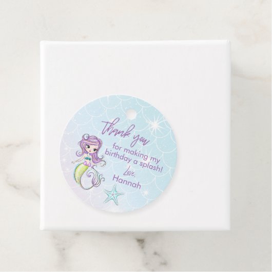 Magische Zeemeermin Verjaardagsfeestje Dank u Bedankjes Labels (In situ)