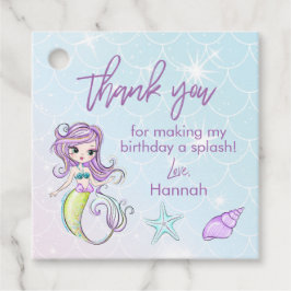 Magische Zeemeermin Verjaardagsfeestje Dank u Favo Bedankjes Labels